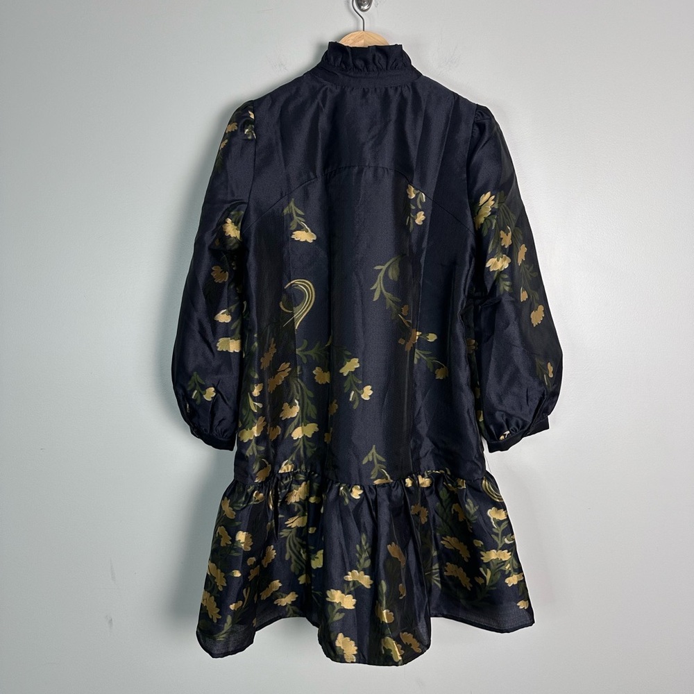 TUCKERNUCK Navy Jasmine Vine Jacquard Palmerston Dress - Picture 9 of 11